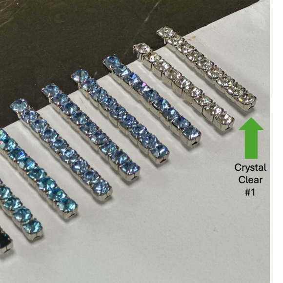 Danny Pollak Swarovski Crystal Clear Bobby Pin (#1) - approx. 2.5 inches - Picture 2 of 11